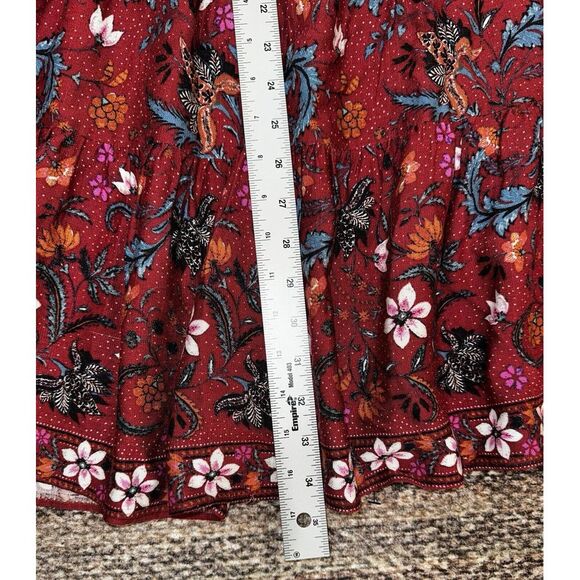 Max Studio Women's XS Maxi Skirt Elastic Waist Floral Pullover Boho Peasant - Picture 4 of 8